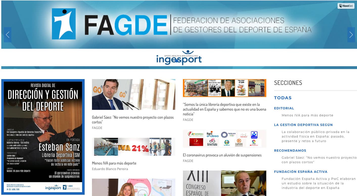 Nueva cabecera para la revista de FAGDE