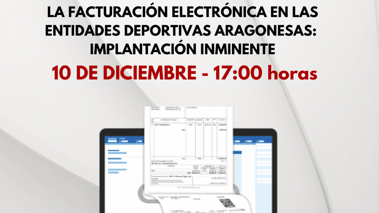 Jornada: “La facturación electrónica en las entidades deportivas aragonesas: implantación inminente”