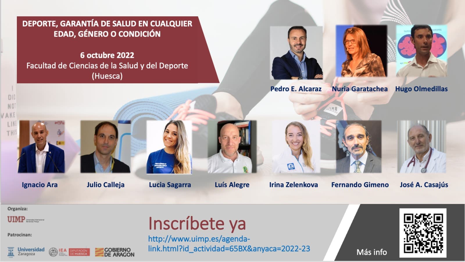 Curso de la UIMP en Huesca: «Deporte, garantía de salud en cualquier edad, género o condición»