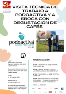 GEDA ha organizado para el próximo día martes 21 de mayo una salida de trabajo al Parque Tecnológico Walqa en Cuarte, Huesca para realizar una visita técnica a las instalaciones de PODOACTIVA y Eboca